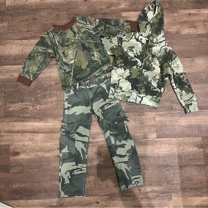 Camo Hoodie and Pants Set